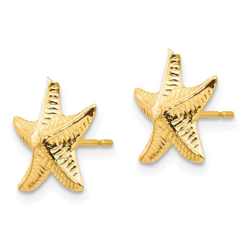 Image of 11mm 14K Yellow Gold Madi K Starfish Post Earrings SE2059