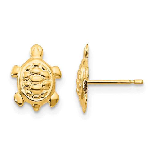 Image of 12mm 14K Yellow Gold Madi K Turtle Post Earrings SE2044