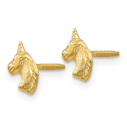 Image of 8mm 14K Yellow Gold Madi K Unicorn Post Earrings