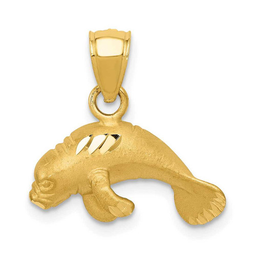 Image of 14K Yellow Gold Manatee Pendant