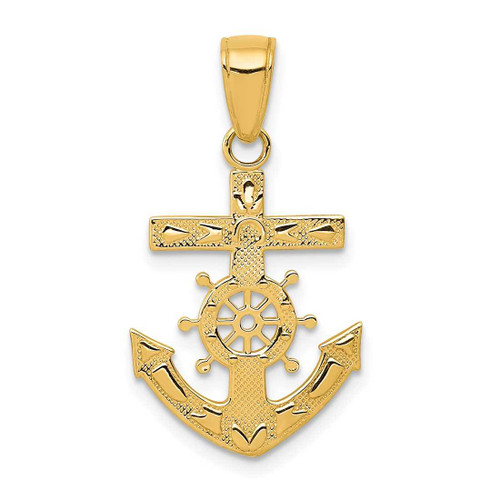 Image of 14K Yellow Gold Mariners Cross Pendant