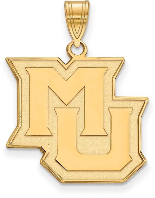 Image of 14K Yellow Gold Marquette University Large Pendant by LogoArt (4Y016MAR)