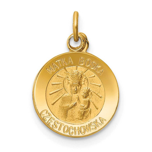 Image of 14K Yellow Gold Matka Boska Medal Charm XR654