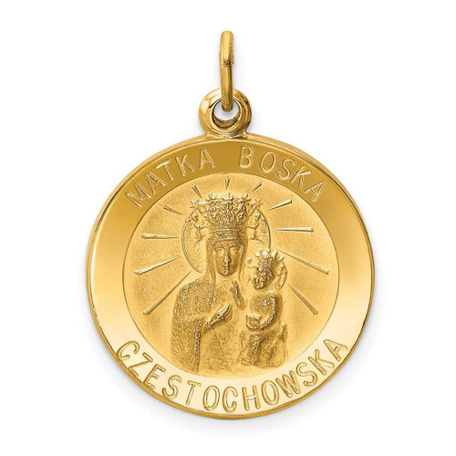 Image of 14K Yellow Gold Matka Boska Medal Charm XR655