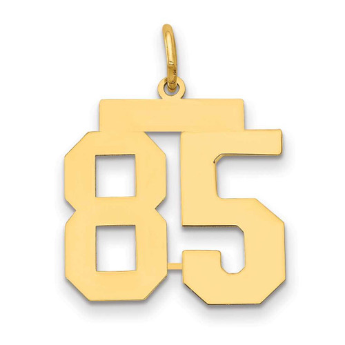 Image of 14K Yellow Gold Medium Polished Number 85 Charm LM85