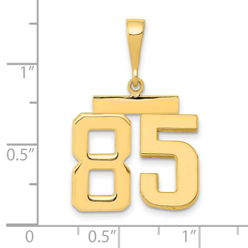 Image of 14K Yellow Gold Medium Polished Number 85 Pendant MP85