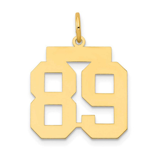 Image of 14K Yellow Gold Medium Polished Number 89 Charm LM89