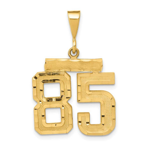 Image of 14K Yellow Gold Medium Shiny-Cut Number 85 Charm