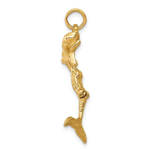 Image of 14K Yellow Gold Mermaid Charm