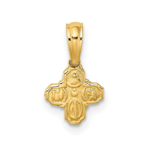 Image of 14K Yellow Gold Mini 4 Way Religious Medal Pendant