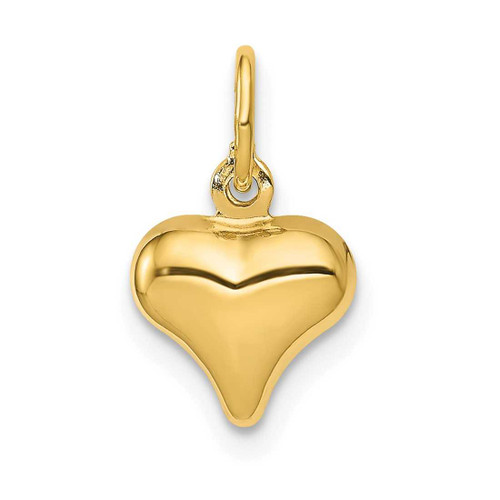 Image of 14K Yellow Gold Mini Puffed Heart Charm
