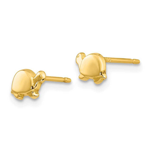 Image of 4mm 14K Yellow Gold Mini Turtle Stud Earrings