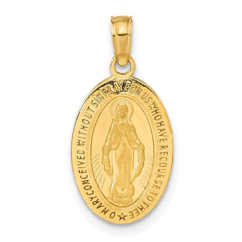 Image of 14K Yellow Gold Miraculous Medal Pendant M1431
