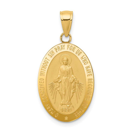 Image of 14K Yellow Gold Miraculous Medal Pendant M1433