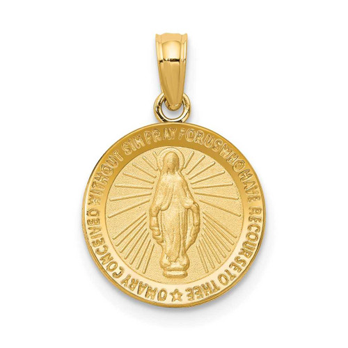 Image of 14K Yellow Gold Miraculous Medal Pendant M1436