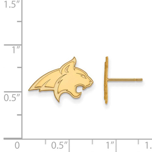 Image of 14K Yellow Gold Montana State University Small Post Earrings by LogoArt