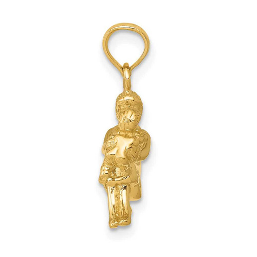 Image of 14K Yellow Gold Mother Holding Child Pendant