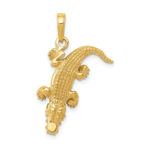 Image of 14K Yellow Gold Moveable Alligator Pendant