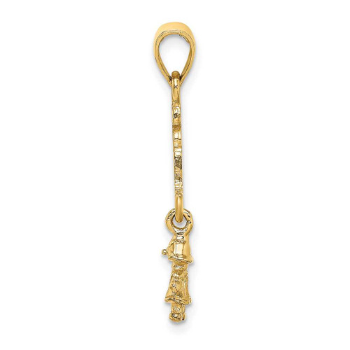 Image of 14K Yellow Gold Moveable ITS A GIRL with Doll Pendant