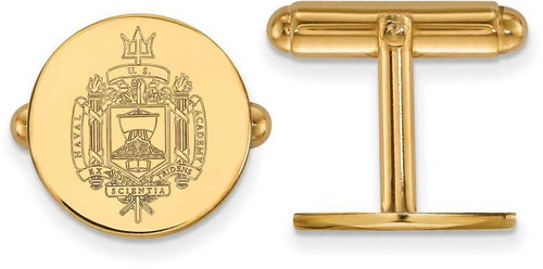 Image of 14K Yellow Gold Navy Crest Cuff Links by LogoArt