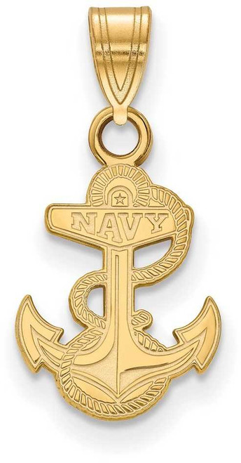 Image of 14K Yellow Gold Navy Small Pendant by LogoArt