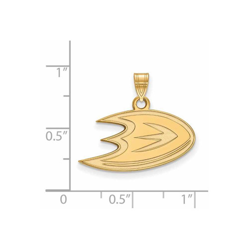 Image of 14K Yellow Gold NHL Anaheim Ducks Small Pendant by LogoArt