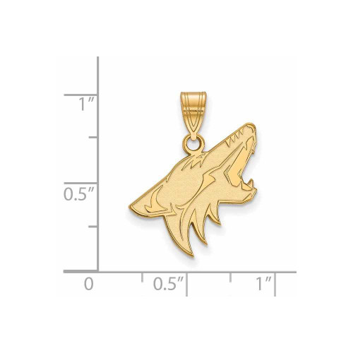 Image of 14K Yellow Gold NHL Arizona Coyotes Large Pendant by LogoArt