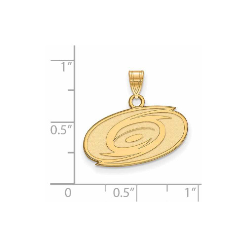 Image of 14K Yellow Gold NHL Carolina Hurricanes Small Pendant by LogoArt