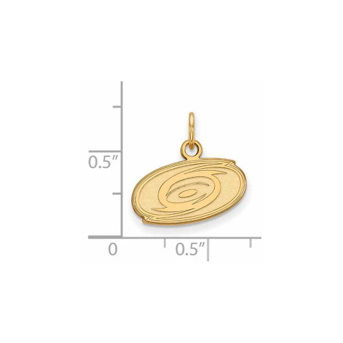 Image of 14K Yellow Gold NHL Carolina Hurricanes X-Small Pendant by LogoArt