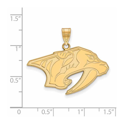 Image of 14K Yellow Gold NHL Nashville Predators Large Pendant by LogoArt