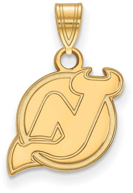 Image of 14K Yellow Gold NHL New Jersey Devils Small Pendant by LogoArt