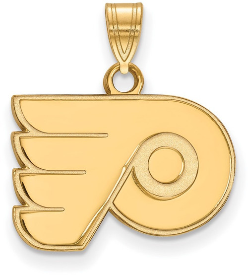14K Yellow Gold NHL Philadelphia Flyers Small Pendant by LogoArt