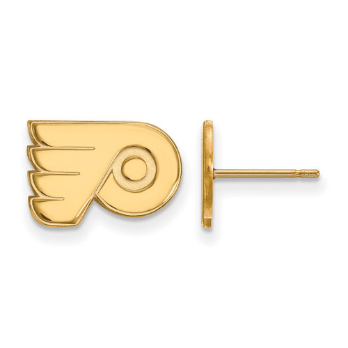 14K Yellow Gold NHL Philadelphia Flyers X-Small Post Earrings by LogoArt