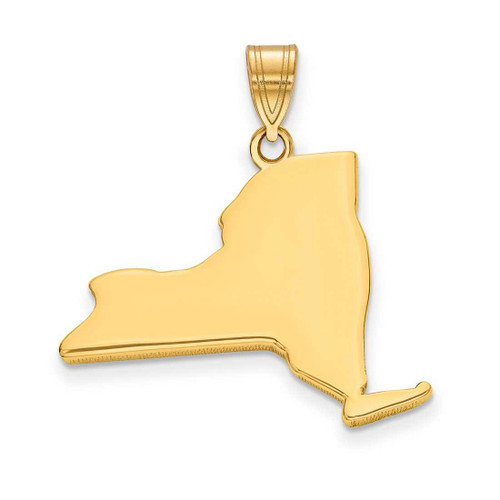 Image of 14K Yellow Gold NY State Pendant