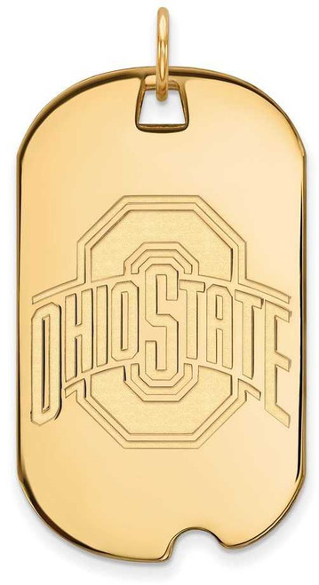 Image of 14K Yellow Gold Ohio State University Large Dog Tag by LogoArt