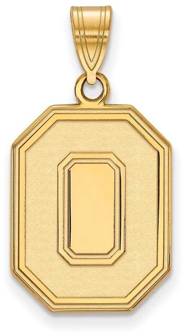 Image of 14K Yellow Gold Ohio State University Large Pendant by LogoArt (4Y047OSU)