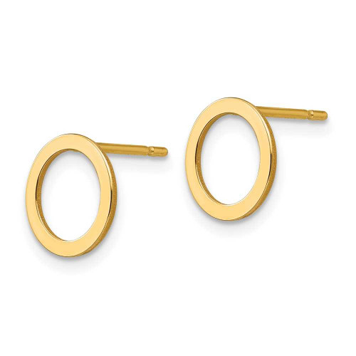 Image of 9mm 14K Yellow Gold Open Circle Stud Earrings