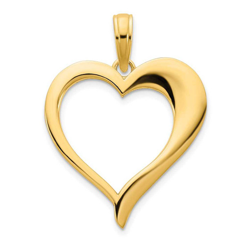 Image of 14K Yellow Gold Open Heart Pendant D5059