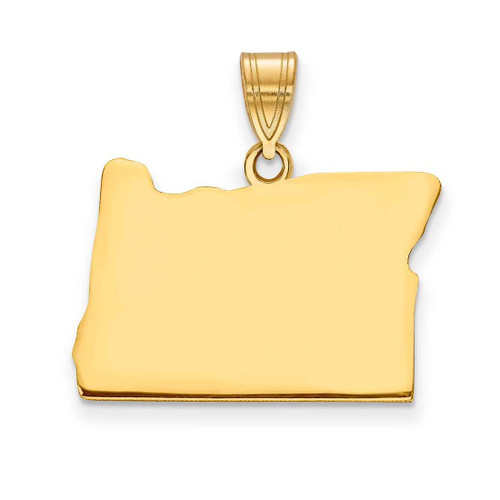 Image of 14K Yellow Gold OR State Pendant