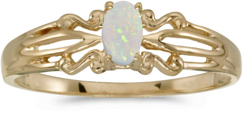 Image of 14k Yellow Gold Oval Opal Ring (CM-RM1058X-10)