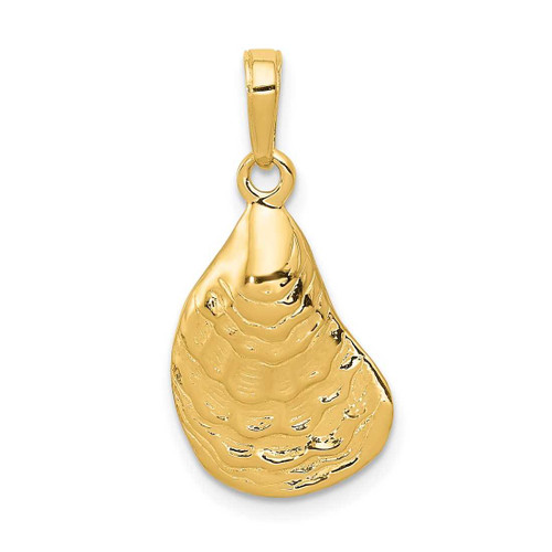Image of 14K Yellow Gold Oyster Shell Pendant