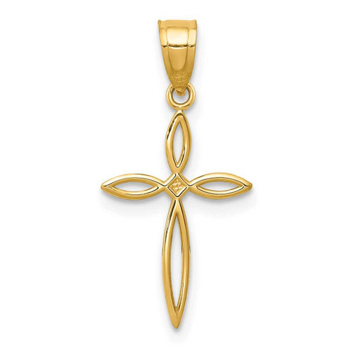 Image of 14K Yellow Gold Passion Cross Pendant