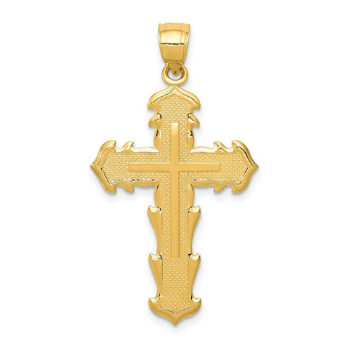 Image of 14K Yellow Gold Passion Cross Pendant C4331