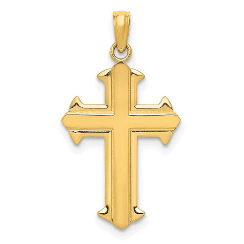 Image of 14K Yellow Gold Passion Cross Pendant D3521