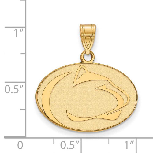 Image of 14K Yellow Gold Penn State University Medium Pendant by LogoArt