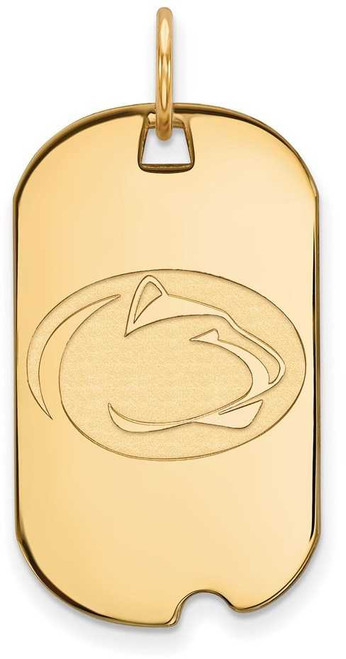 Image of 14K Yellow Gold Penn State University Small Dog Tag by LogoArt