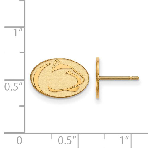 Image of 14K Yellow Gold Penn State University X-Small Post Earrings by LogoArt