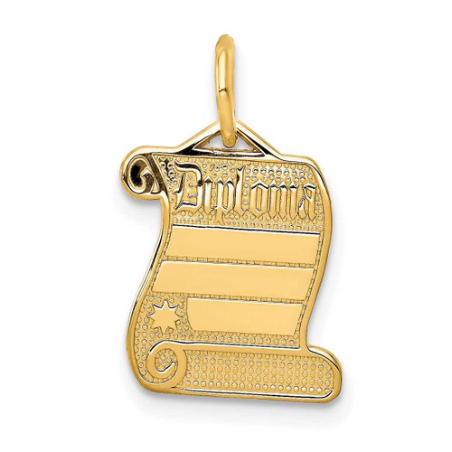 Image of 14K Yellow Gold Personalized Diploma Charm