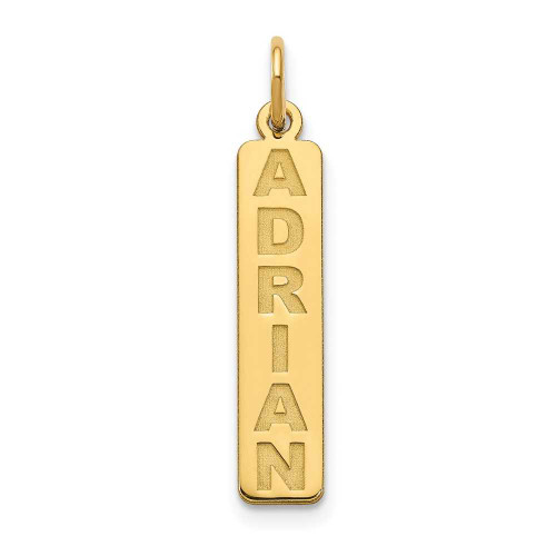 Image of 14K Yellow Gold Personalized Vertical Bar Charm