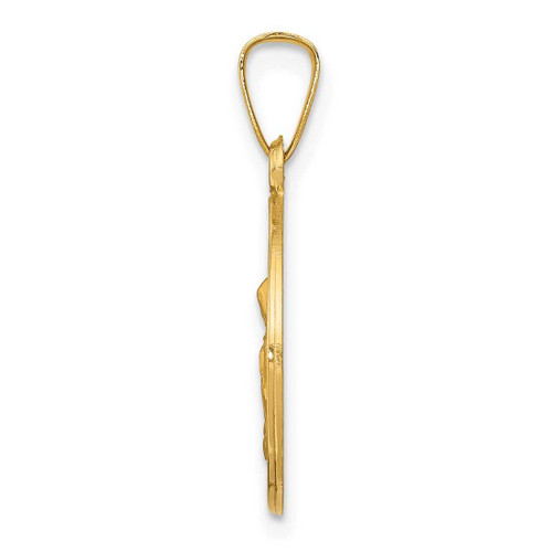 Image of 14K Yellow Gold Polished & Satin St. Anne Medal Pendant XR1285
